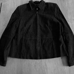 Valerie Stevens Wms Black Suede leather jacket size med